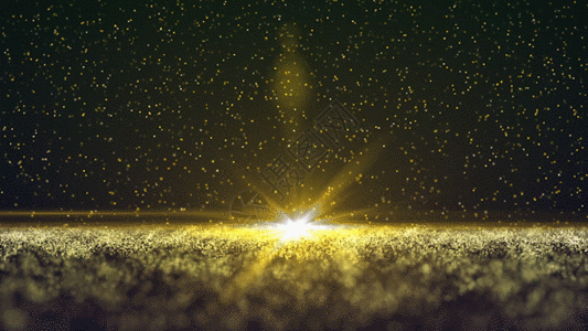 夜晚的光粒子颗粒海平面动画GIF高清图片