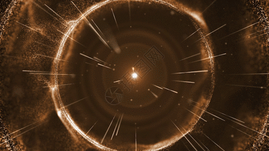 棕色粒子光圈动画背景GIF图片