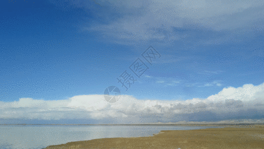 青海湖航拍GIF图片