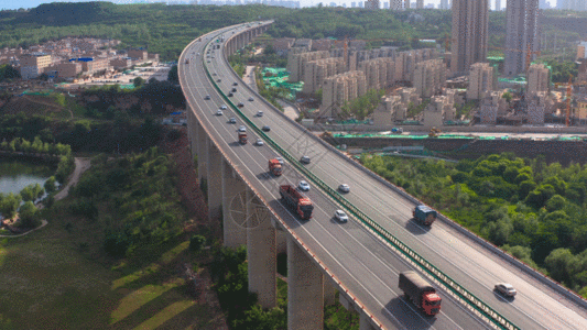 高架桥航拍gif图片素材