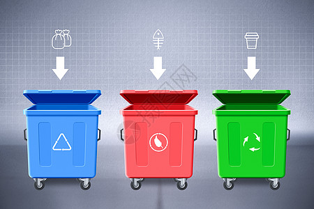 可回收垃圾箱垃圾分类设计图片