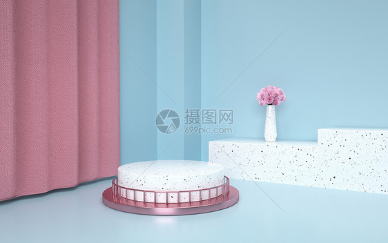 3d创意简约电商背景图片