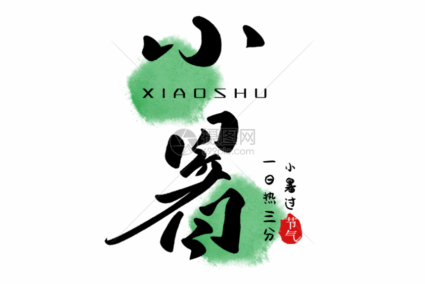 gif动态图片下载,该gif动态图片标题为小暑手写创意字体gif,编号