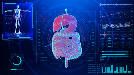 医疗科学技术消化系统分析场景设计图片