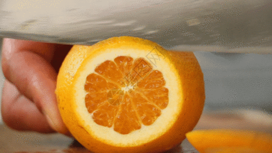 美味水果切开的橙子GIF高清图片