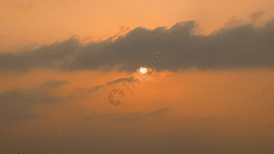 延时摄影落日夕阳下的余晖GIF图片