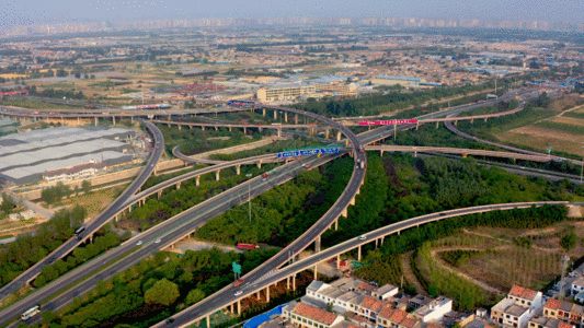 航拍环城路gif图片素材