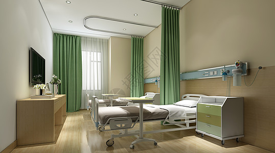 3d医院病房背景图片