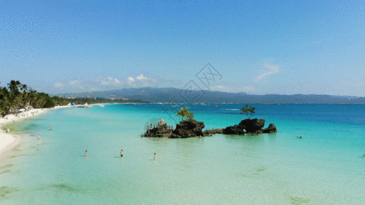 菲律宾长滩岛沙滩浴场GIF图片
