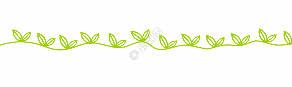叶子线条花纹分割线gif图片素材