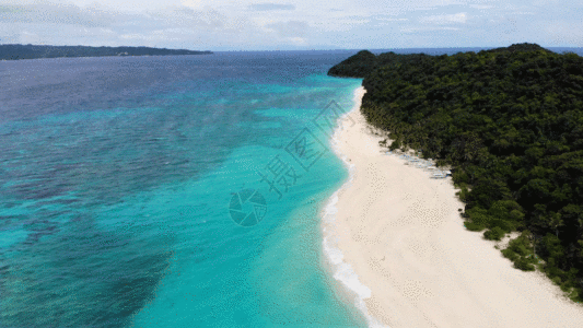 菲律宾潜水沙滩海岸航拍GIF高清图片