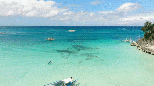 菲律宾长滩岛航拍gif图片素材