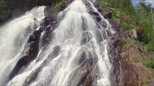 山泉瀑布GIF流水高清图片素材