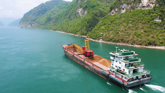长江货轮 GIF图片