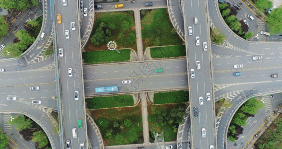 航拍交通 gif图片素材