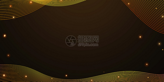 黑金线条抽象创意背景图片