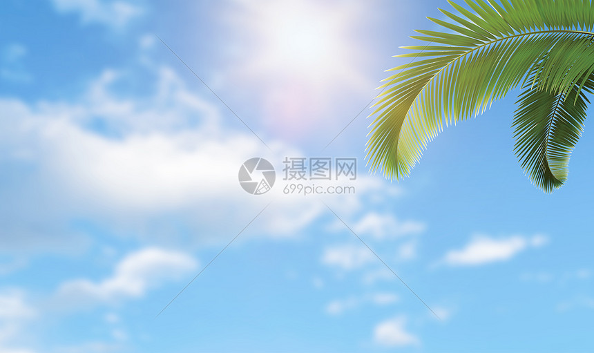 夏日天空背景图片