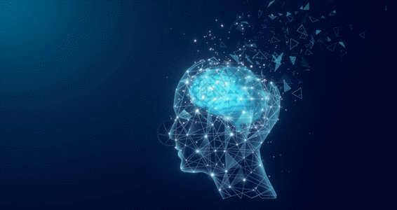 大脑结构人工智能科技科幻粒子特效GIF高清图片