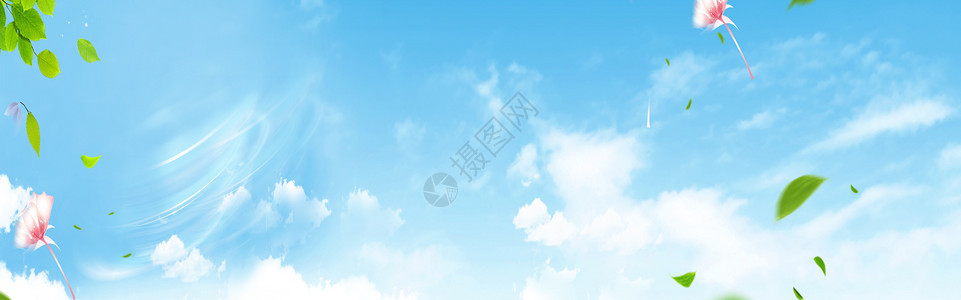 清新夏季背景背景图片