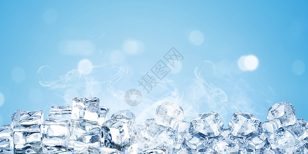 雪山水冰块背景设计图片