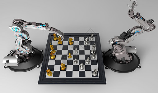 下棋的机器人图片
