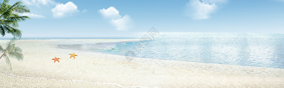 夏季沙滩背景图片