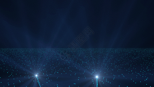 蓝色光纤科技粒子线条gif高清图片