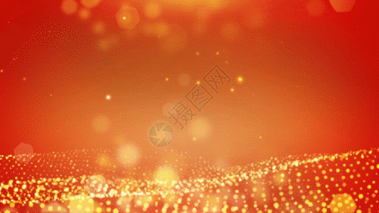 金色粒子海洋舞台背景GIF图片