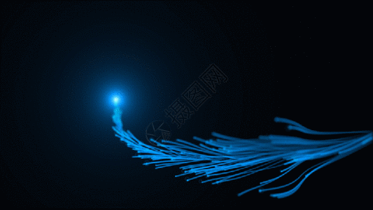 蓝色科技感字母科技感粒子线GIF高清图片
