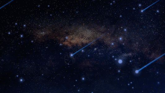 唯美星空唯美动态粒子星空流星GIF高清图片