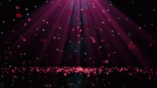 粉色闪光浪漫粒子玫瑰花背景GIF高清图片