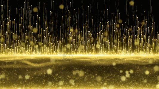 金色液体金色大气粒子gif高清图片