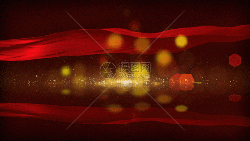 大气红绸飘动粒子背景gif
