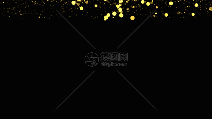 金色粒子雨动态素材gif图片