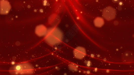 红色粒子红绸飘动GIF图片