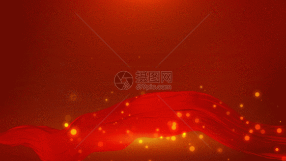 红绸党政宣传片背景GIF图片