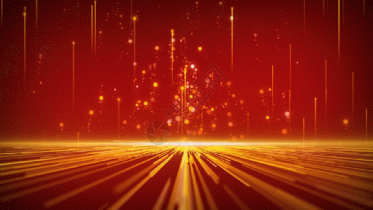 大气金色粒子光线背景GIF图片