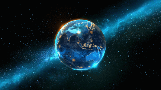 高科技全息地球背景GIF图片