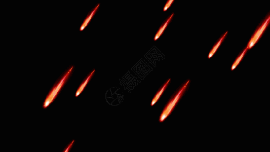 火素材背景流星雨火焰GIF高清图片