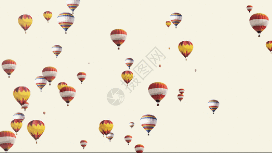 热气球飘飞GIF图片