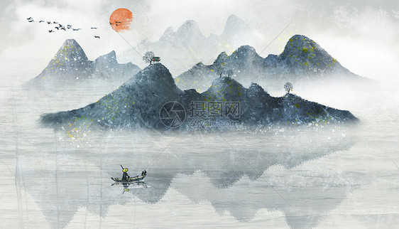 新中式山水图片