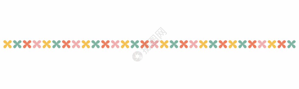 分界线彩色花朵分割线gif高清图片