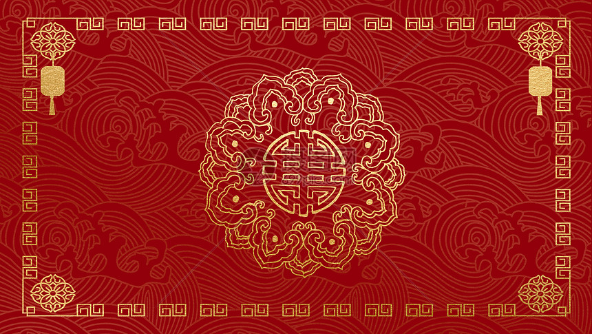 红金中国风背景图片素材 正版创意图片 摄图网