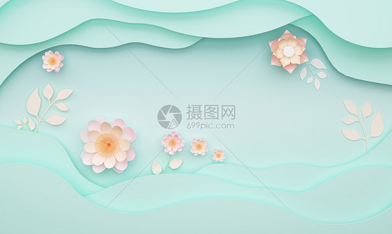 浪漫绿色花语场景图片