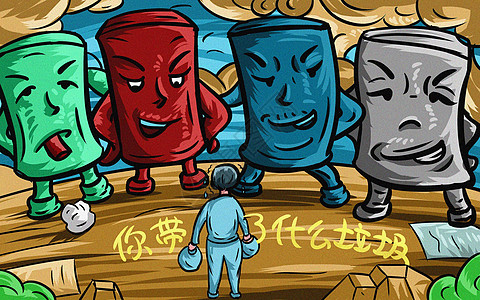 有害垃圾是什么样的图插画_有害垃圾是什么样的图卡通_有害垃圾是什么