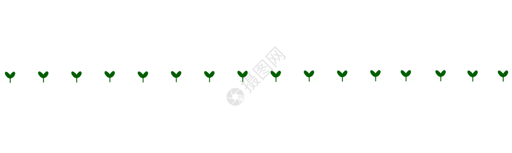 蒙古花纹环保绿色小树苗分割线gif高清图片
