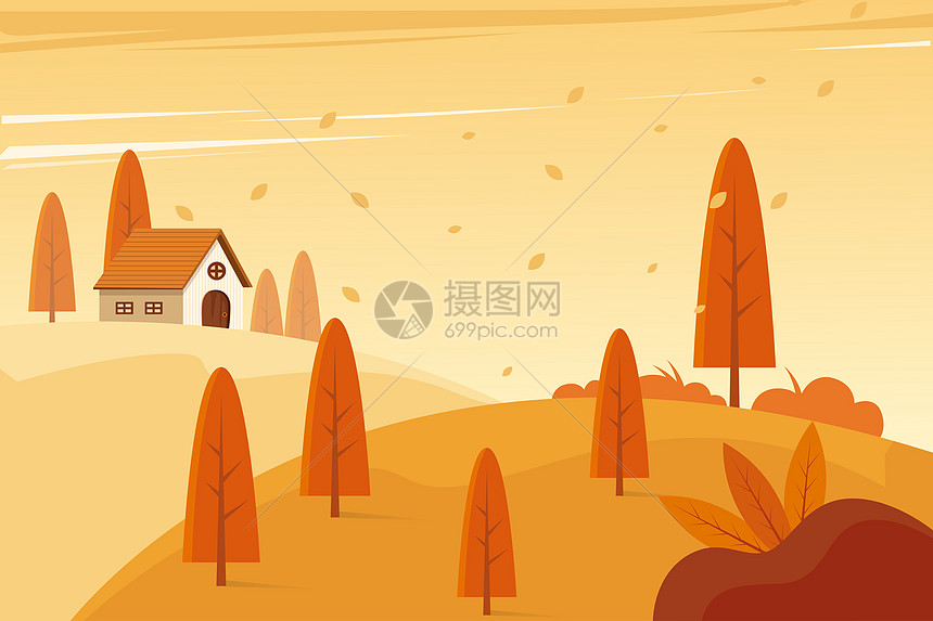 手绘秋季背景图片