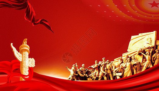 红色 中国梦建军节设计图片
