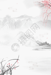 中国风古风水墨海报背景GIF图片