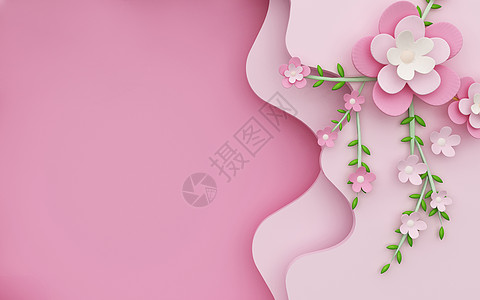 花卉场景粉色花语场景设计图片